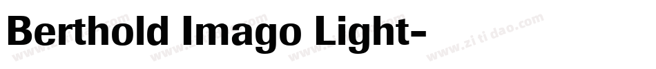 Berthold Imago Light字体转换